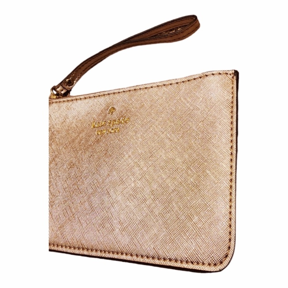 Kate Spade Large Metallic Pink Wristlet NEW WITHOUT TAGS - Picture 5 of 6